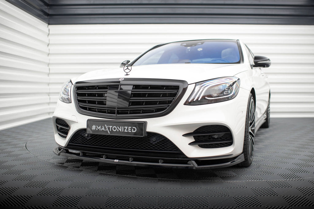 MAXTON DESIGN FRONT SPLITTER V.2 MERCEDES-BENZ S AMG-LINE W222 FACELIFT