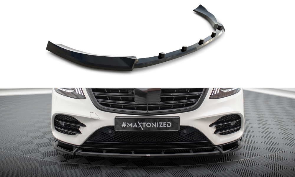 MAXTON DESIGN FRONT SPLITTER V.2 MERCEDES-BENZ S AMG-LINE W222 FACELIFT