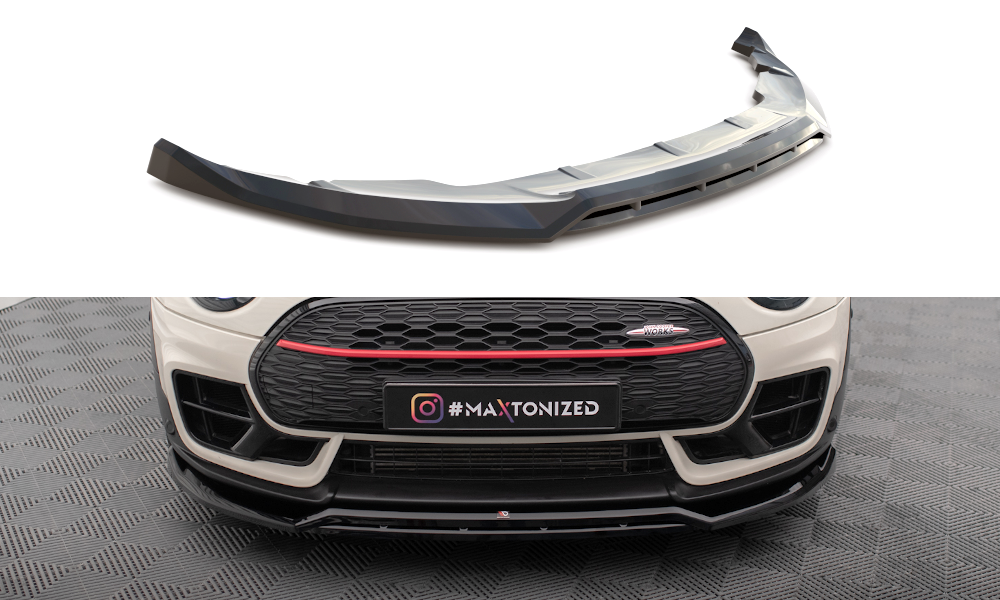 MAXTON DESIGN FRONT SPLITTER V.2 MINI COOPER CLUBMAN JOHN COOPER WORKS F54 FACELIFT