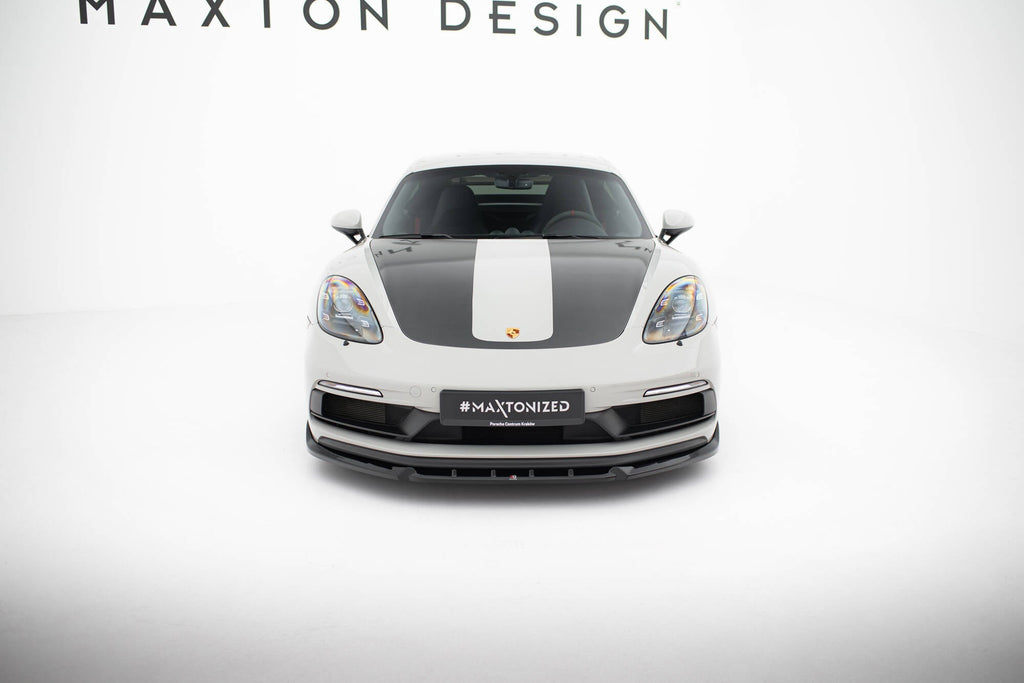 MAXTON DESIGN Front Splitter V.2 Porsche 718 Cayman GTS 982c