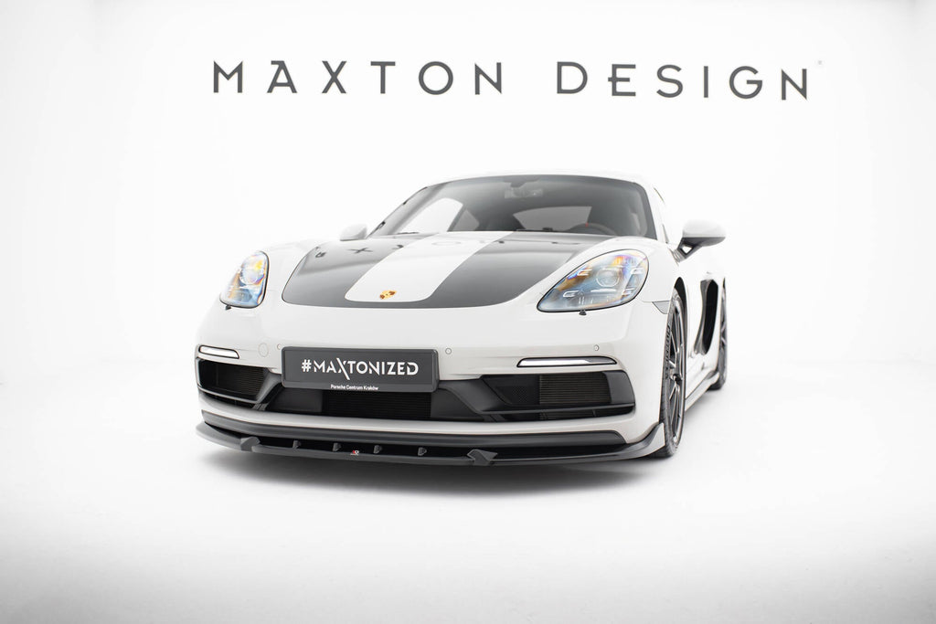 MAXTON DESIGN Front Splitter V.2 Porsche 718 Cayman GTS 982c