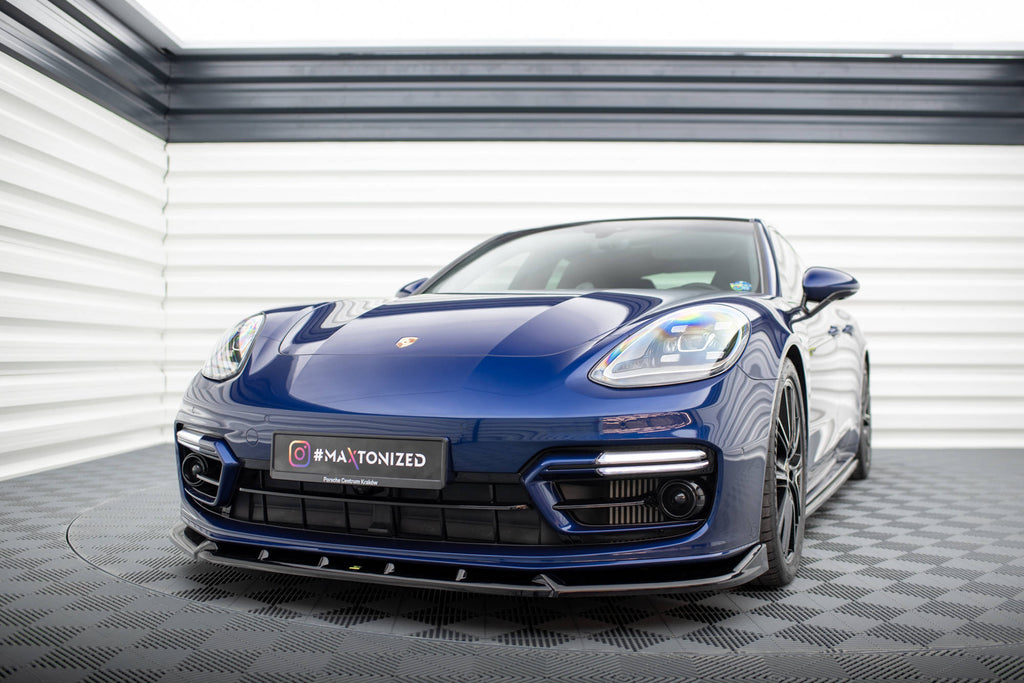 MAXTON DESIGN FRONT SPLITTER V.2 PORSCHE PANAMERA E-HYBRID 971 FACELIFT