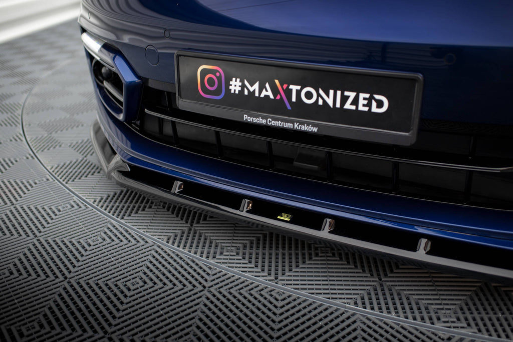 MAXTON DESIGN FRONT SPLITTER V.2 PORSCHE PANAMERA E-HYBRID 971 FACELIFT