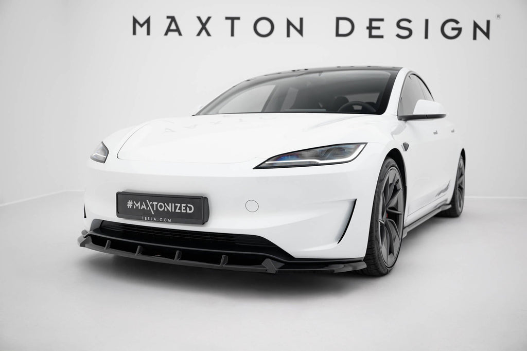 MAXTON DESIGN Front Splitter V.2 Tesla Model 3 Performance Mk1 Facelift