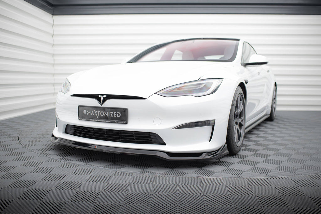 MAXTON DESIGN FRONT SPLITTER V.2 TESLA MODEL S PLAID MK1 FACELIFT