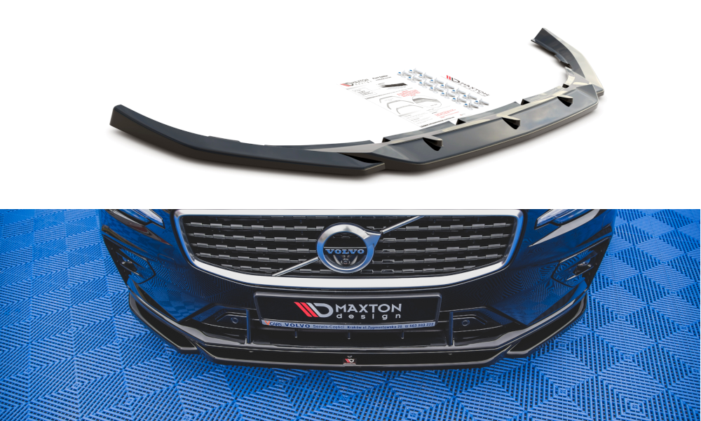 MAXTON DESIGN FRONT SPLITTER V.2 VOLVO S60 R-DESIGN MK3