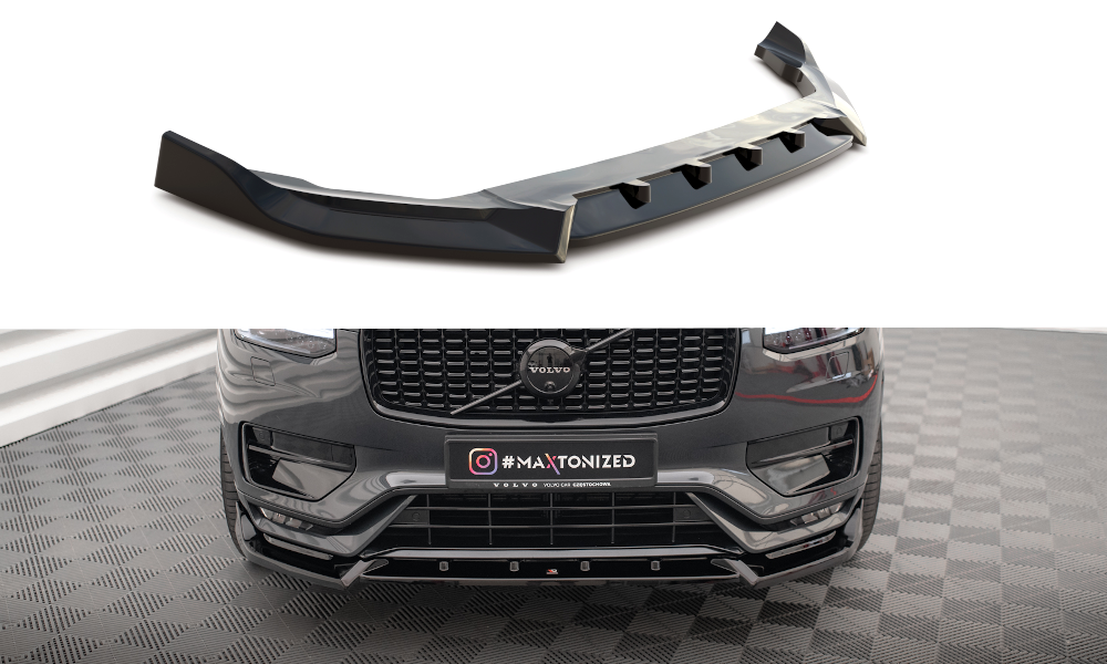 MAXTON DESIGN FRONT SPLITTER V.2 VOLVO XC90 R-DESIGN MK2 FACELIFT