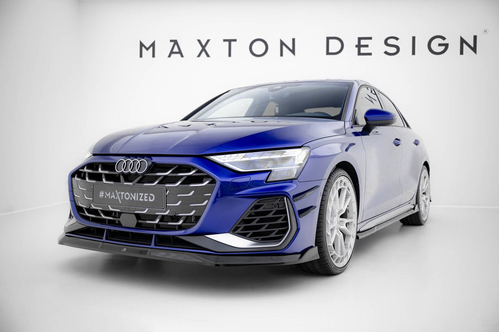 MAXTON DESIGN Front Splitter V.3 Audi A3 S-Line Sedan / S3 Sedan 8Y Facelift