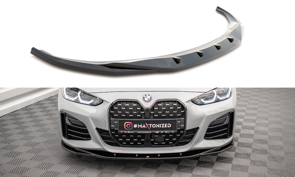 MAXTON DESIGN FRONT SPLITTER V.3 BMW 4 / I4 GRAN COUPE M-PACK G26