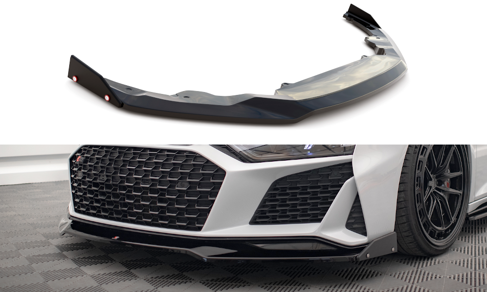 MAXTON DESIGN FRONT SPLITTER V.3 + FLAPS AUDI R8 MK2 FACELIFT