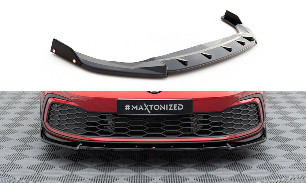 MAXTON DESIGN FRONT SPLITTER + FLAPS V.3 VOLKSWAGEN GOLF 8 GTI / R-LINE