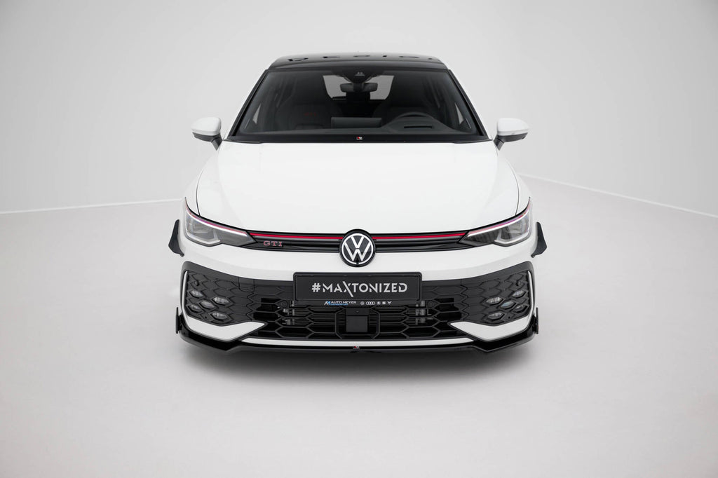 MAXTON DESIGN Front Splitter V.3 + Flaps Volkswagen Golf GTI / GTE / R-Line Mk8 Facelift
