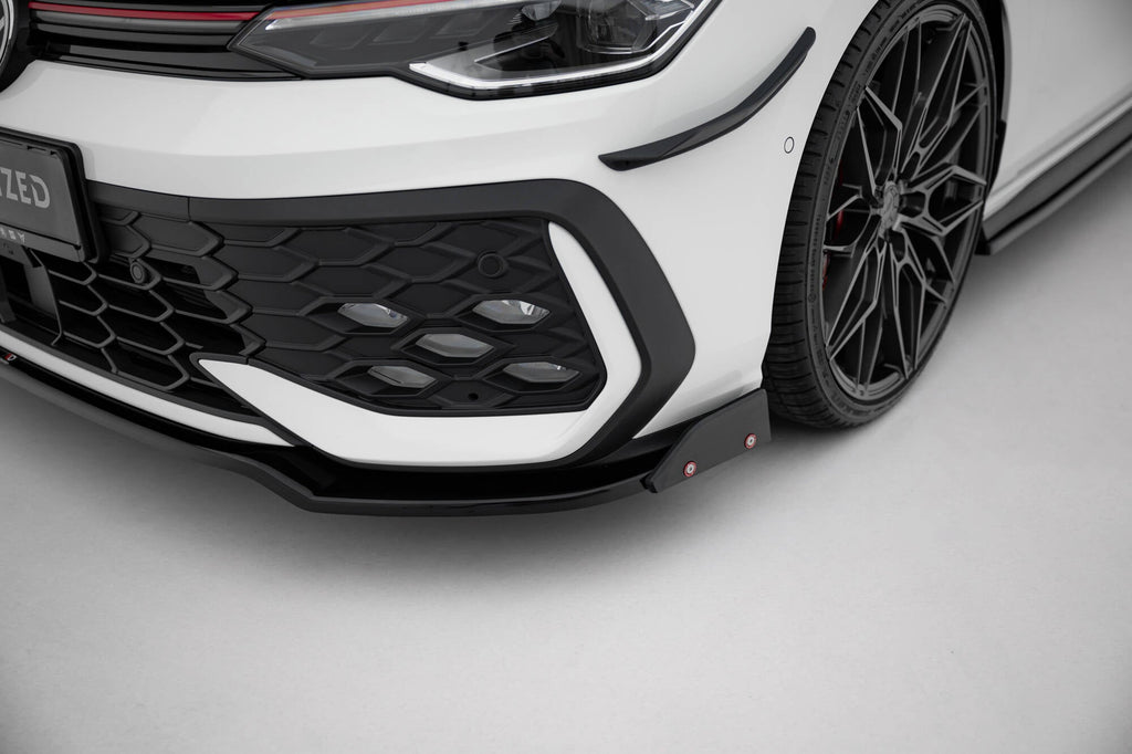 MAXTON DESIGN Front Splitter V.3 + Flaps Volkswagen Golf GTI / GTE / R-Line Mk8 Facelift