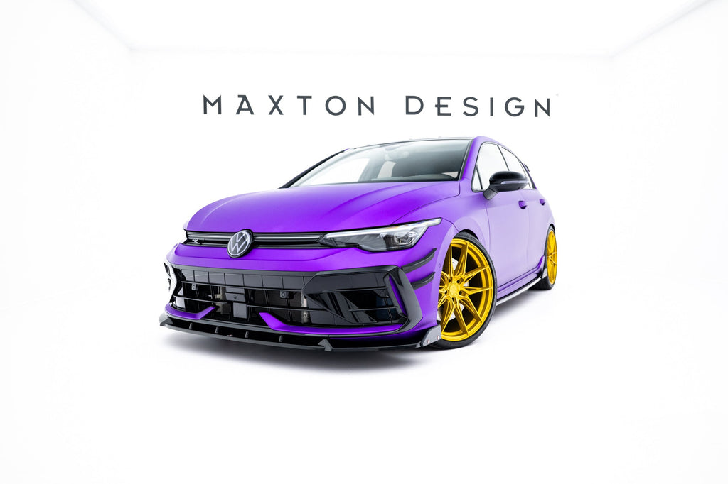 MAXTON DESIGN Front Splitter V.3 + Flaps Volkswagen Golf R Mk8 Facelift