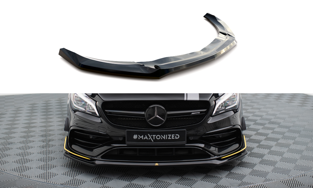 MAXTON DESIGN FRONT SPLITTER V.3 MERCEDES-AMG CLA 45 AERO C117 FACELIFT