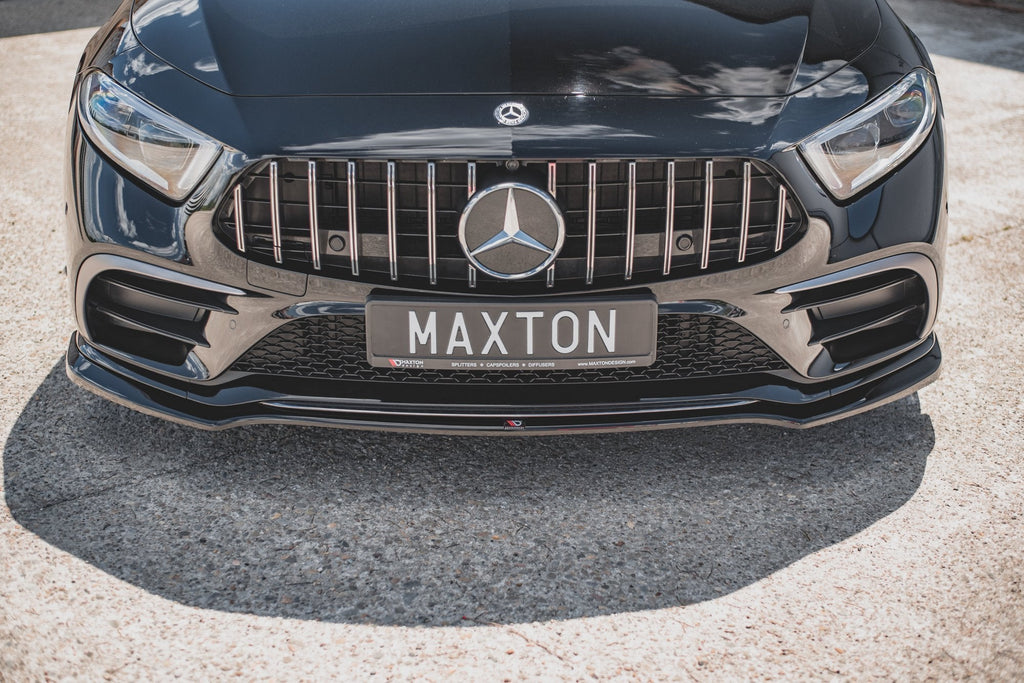 MAXTON DESIGN FRONT SPLITTER V.3 MERCEDES CLS AMG-LINE / 53AMG C257