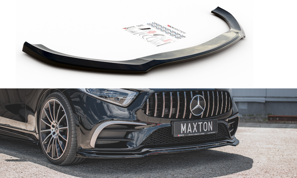 MAXTON DESIGN FRONT SPLITTER V.3 MERCEDES CLS AMG-LINE / 53AMG C257