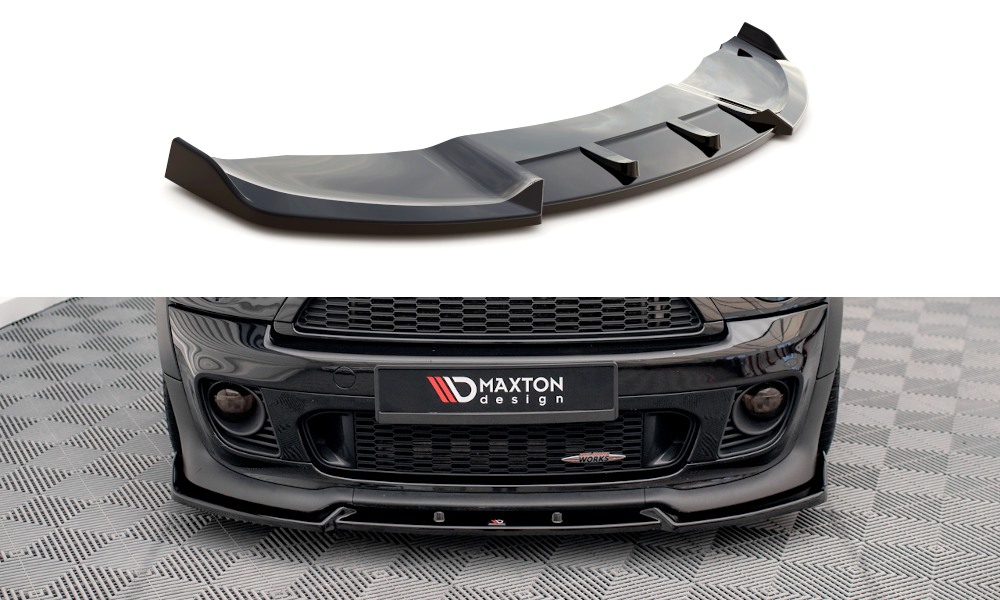 MAXTON DESIGN FRONT SPLITTER V.3 MINI COOPER JOHN COOPER WORKS R56