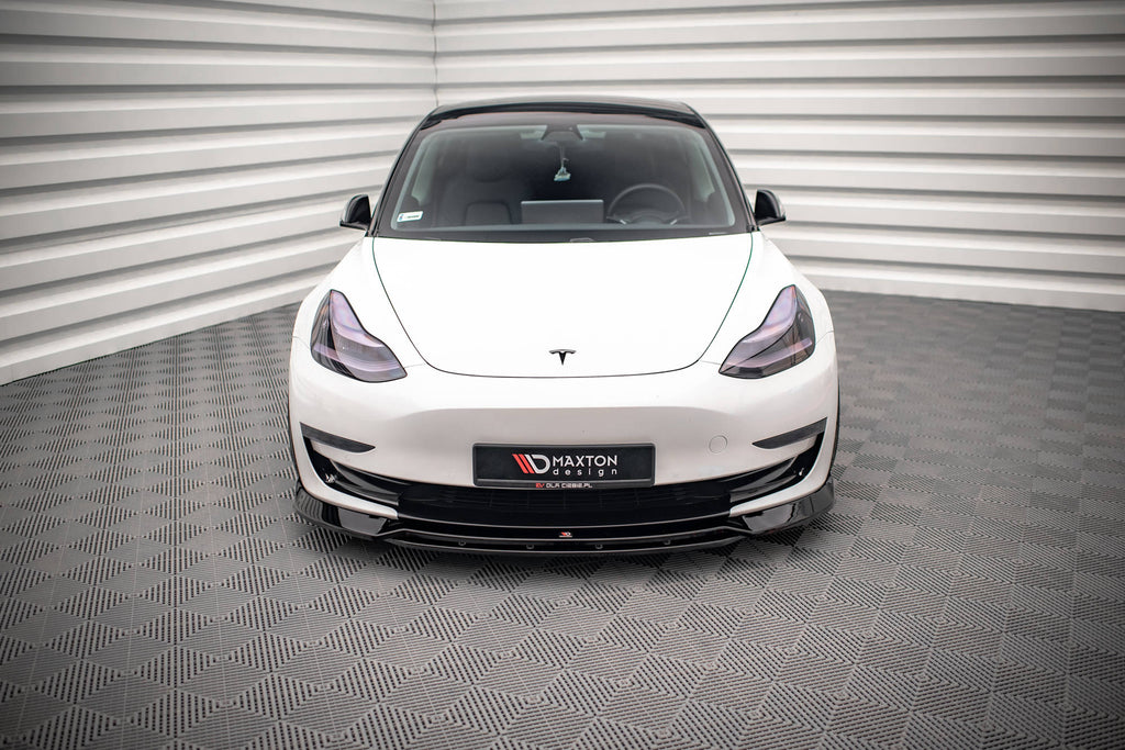 MAXTON DESIGN FRONT SPLITTER V.3 TESLA MODEL 3