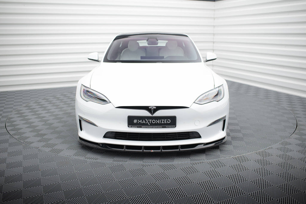 MAXTON DESIGN FRONT SPLITTER V.3 TESLA MODEL S PLAID MK1 FACELIFT