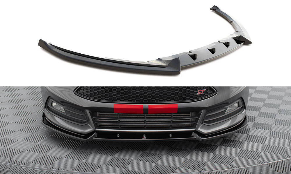 MAXTON DESIGN FRONT SPLITTER V.4 FORD FOCUS ST MK3 FACELIFT