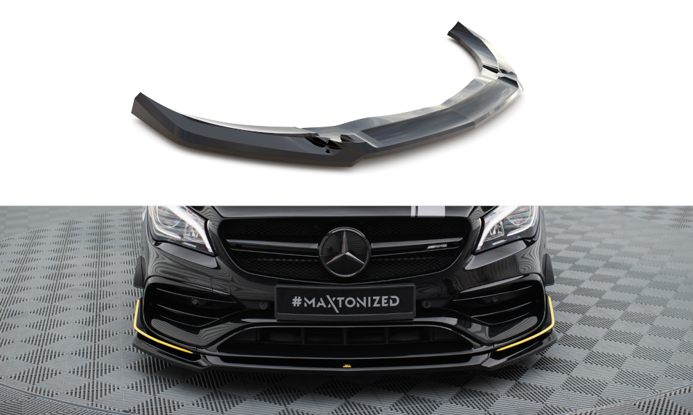 MAXTON DESIGN FRONT SPLITTER V.4 MERCEDES-AMG CLA 45 AERO C117 FACELIFT