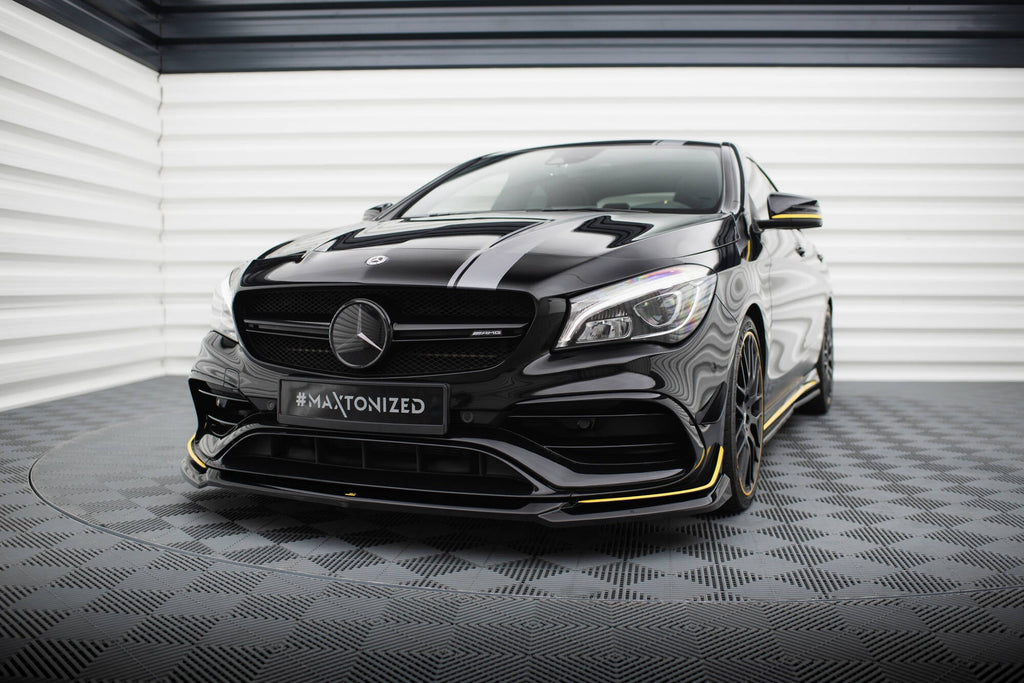 MAXTON DESIGN FRONT SPLITTER V.4 MERCEDES-AMG CLA 45 AERO C117 FACELIFT