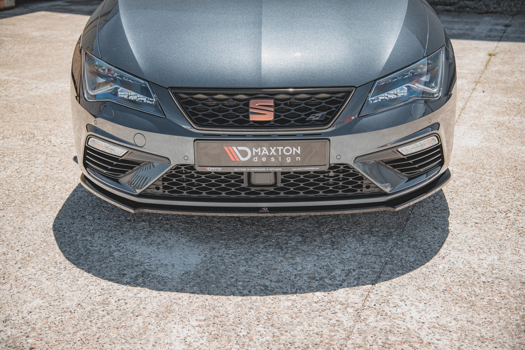 MAXTON DESIGN FRONT SPLITTER V.4 SEAT LEON CUPRA / FR MK3 FL