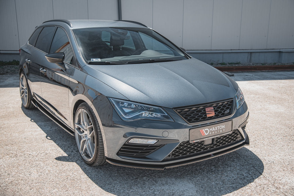 MAXTON DESIGN FRONT SPLITTER V.4 SEAT LEON CUPRA / FR MK3 FL