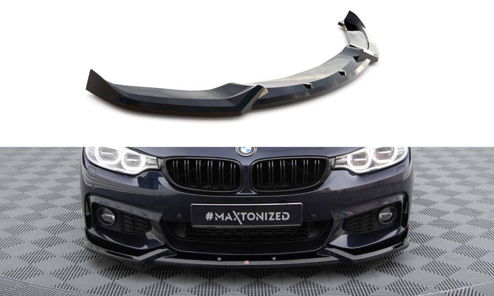 MAXTON DESIGN FRONT SPLITTER V.5 BMW 4 COUPE / GRAN COUPE / CABRIO M-PACK F32 / F36 / F33