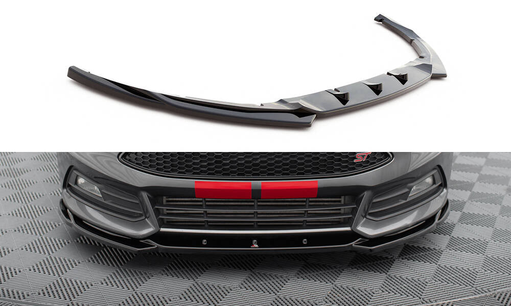 MAXTON DESIGN FRONT SPLITTER V.5 FORD FOCUS ST MK3 FACELIFT