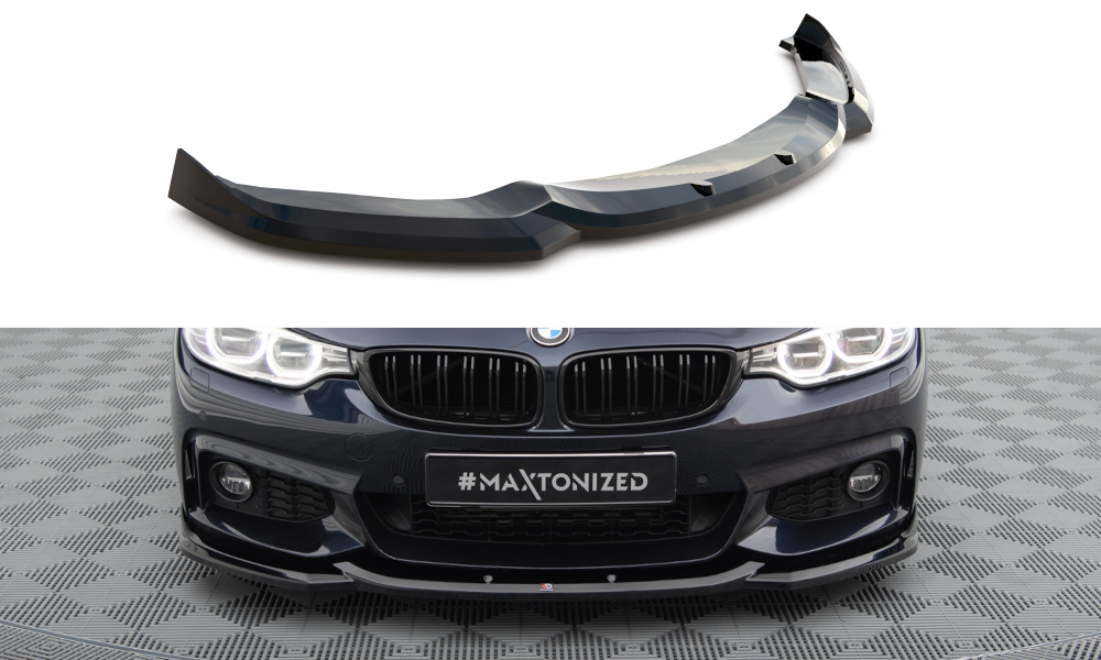 MAXTON DESIGN FRONT SPLITTER V.6 BMW 4 COUPE / GRAN COUPE / CABRIO M-PACK F32 / F36 / F33