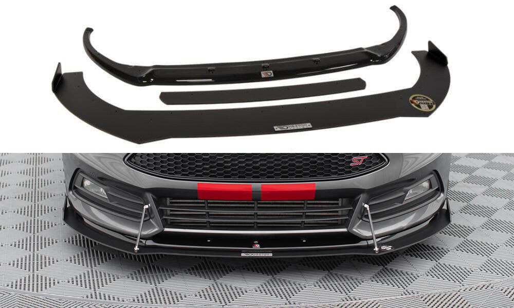 MAXTON DESIGN HYBRID FRONT SPLITTER V.2 FORD FOCUS ST MK3 FL