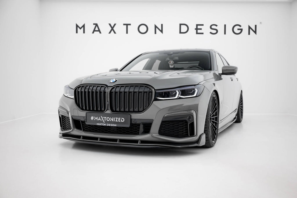 MAXTON DESIGN Carbon Fiber Front Splitter + ABS Splitter BMW 7 M-Pack G11 Facelift