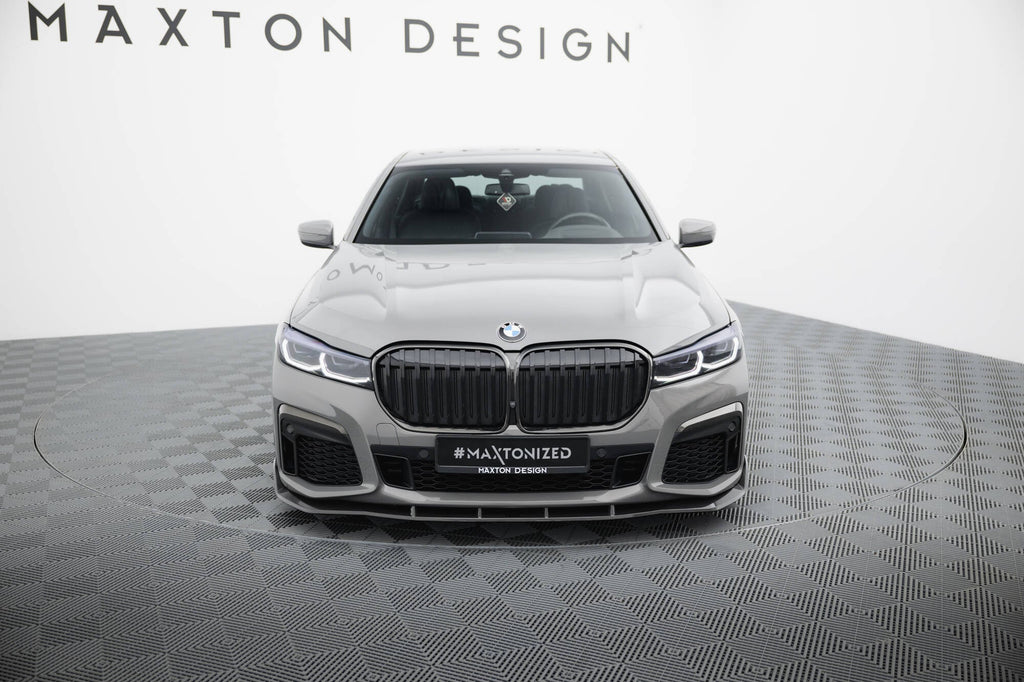 MAXTON DESIGN Carbon Fiber Front Splitter + ABS Splitter BMW 7 M-Pack G11 Facelift