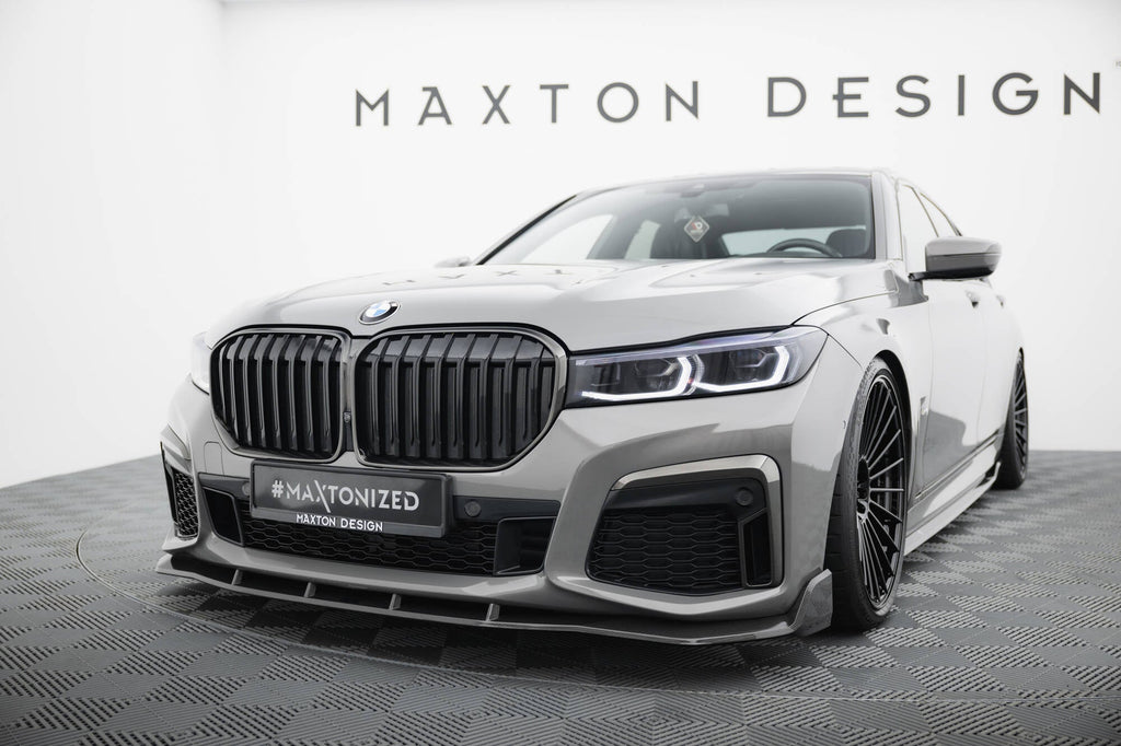 MAXTON DESIGN Carbon Fiber Front Splitter + ABS Splitter BMW 7 M-Pack G11 Facelift