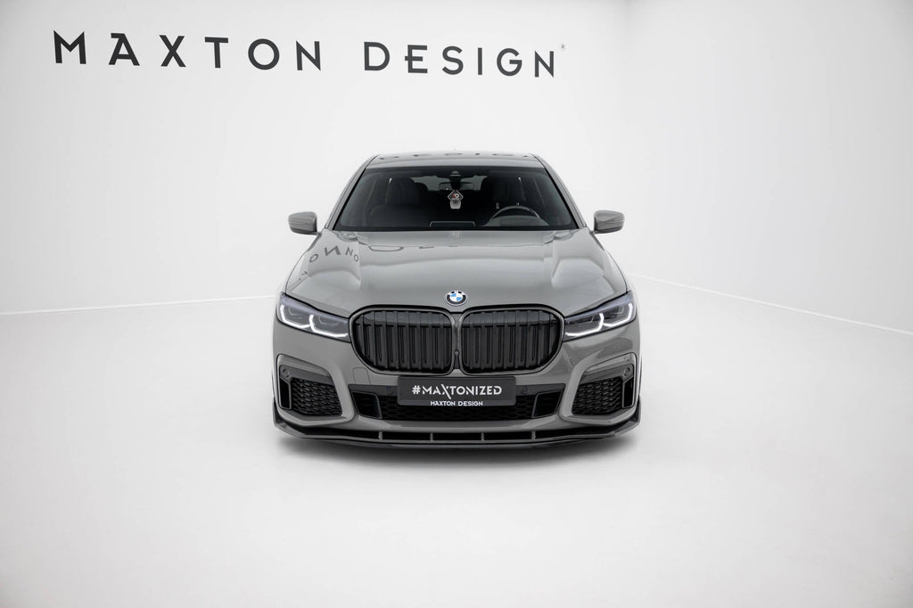 MAXTON DESIGN Carbon Fiber Front Splitter + ABS Splitter BMW 7 M-Pack G11 Facelift
