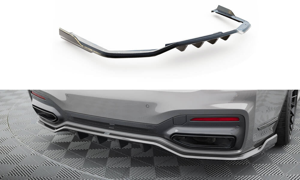 MAXTON DESIGN Carbon Fiber Rear Splitter BMW 7 M-Pack G11 / G12 Facelift