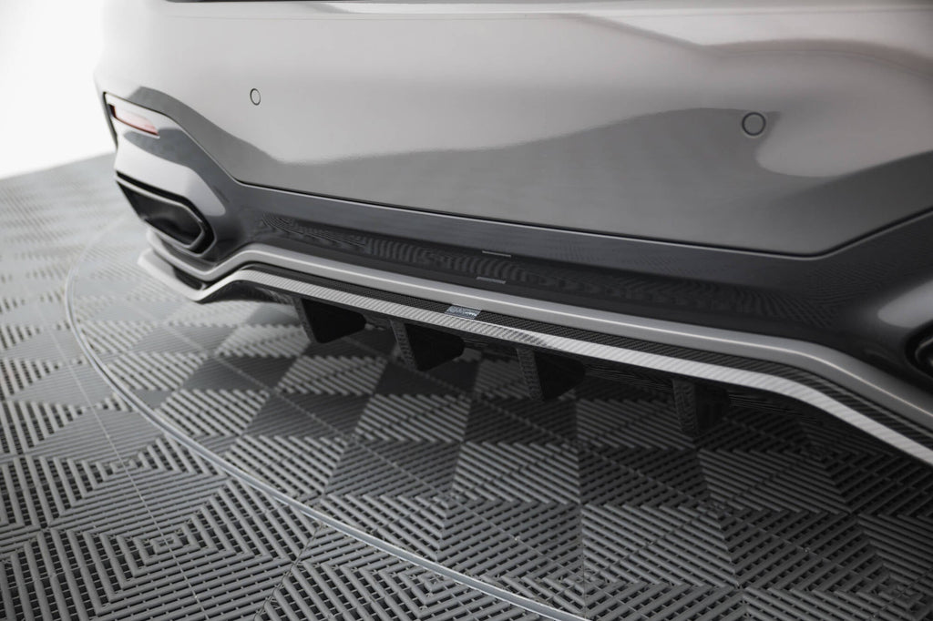 MAXTON DESIGN Carbon Fiber Rear Splitter BMW 7 M-Pack G11 / G12 Facelift
