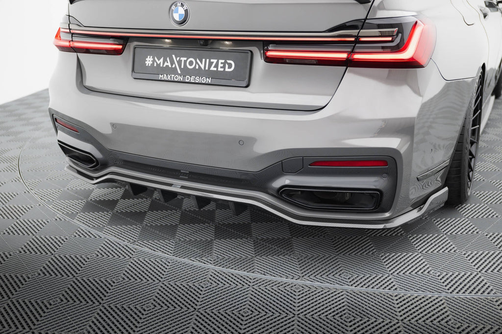 MAXTON DESIGN Carbon Fiber Rear Splitter BMW 7 M-Pack G11 / G12 Facelift
