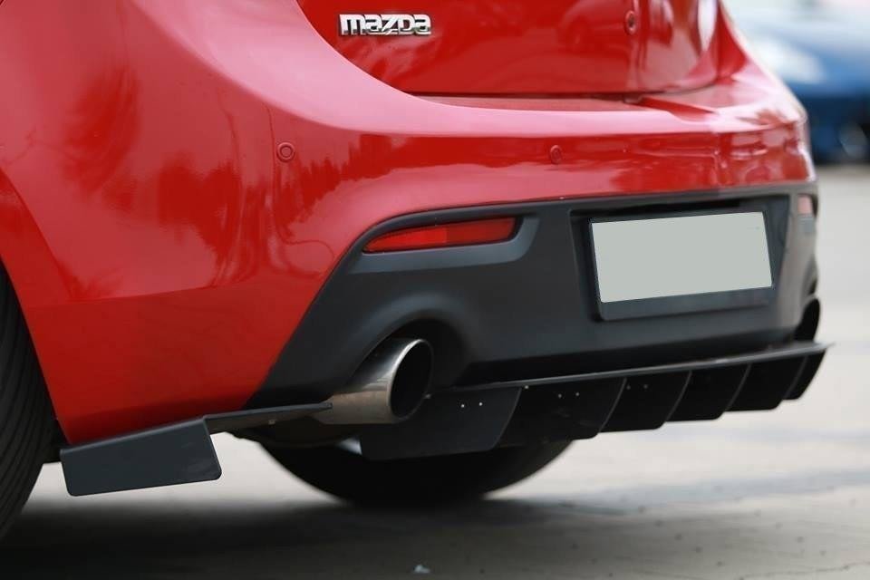 MAXTON DESIGN REAR SIDE SPLITTERS MAZDA 3 MK2 MPS