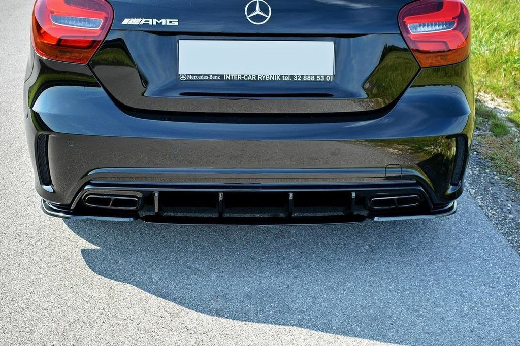 MAXTON DESIGN REAR SIDE SPLITTERS MERCEDES A W176 AMG FACELIFT