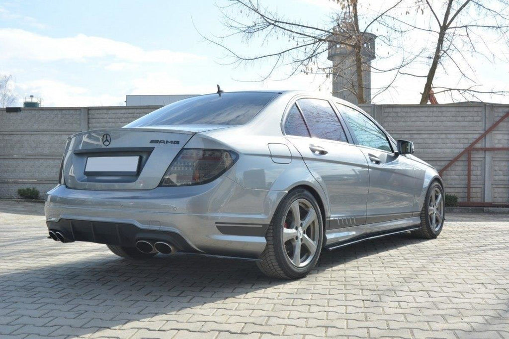 MAXTON DESIGN REAR SIDE SPLITTERS MERCEDES C W204 63AMG/AMG-LINE