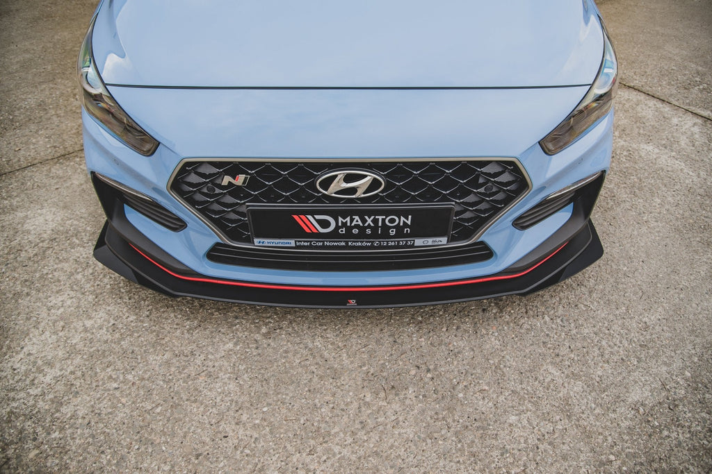 MAXTON DESIGN RACING DURABILITY FRONT SPLITTER + FLAPS HYUNDAI I30 N MK3 (ELANTRA GT) HATCHBACK / FASTBACK