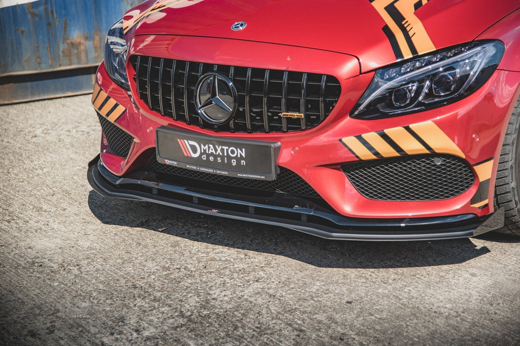 c 43 coupe lip TK Style Carbon Fiber Front Spoiler Compatible With Mercedes C-Class/C43 (W205/C205/S205/A205) It is compatible with the AMG front end styling MAXTON DESIGN RACING DURABILITY FRONT