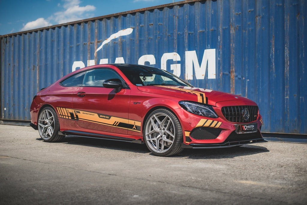 MAXTON DESIGN RACING DURABILITY SIDE SKIRTS DIFFUSERS + FLAPS MERCEDES-AMG C43 COUPE C205