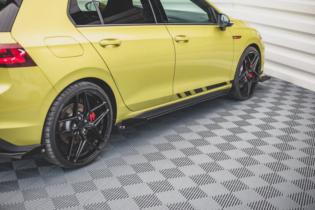 MAXTON DESIGN RACING DURABILITY SIDE SKIRTS DIFFUSERS + FLAPS VOLKSWAGEN GOLF 8 GTI / GTI CLUBSPORT / R-LINE