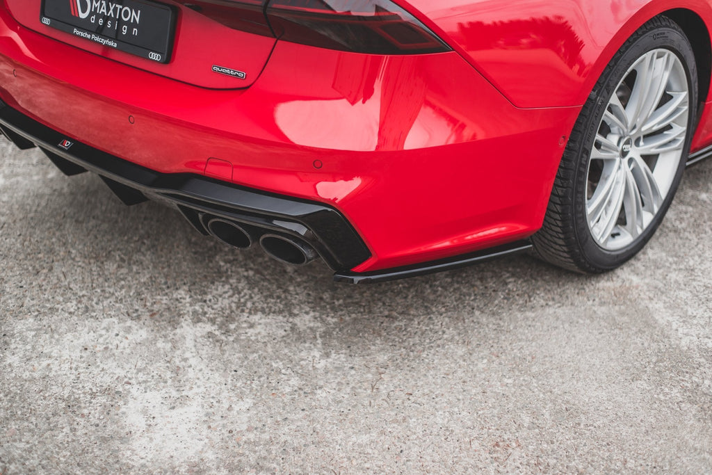 MAXTON DESIGN REAR SIDE SPLITTERS AUDI S7 C8 S-LINE (set for Maxton valance)