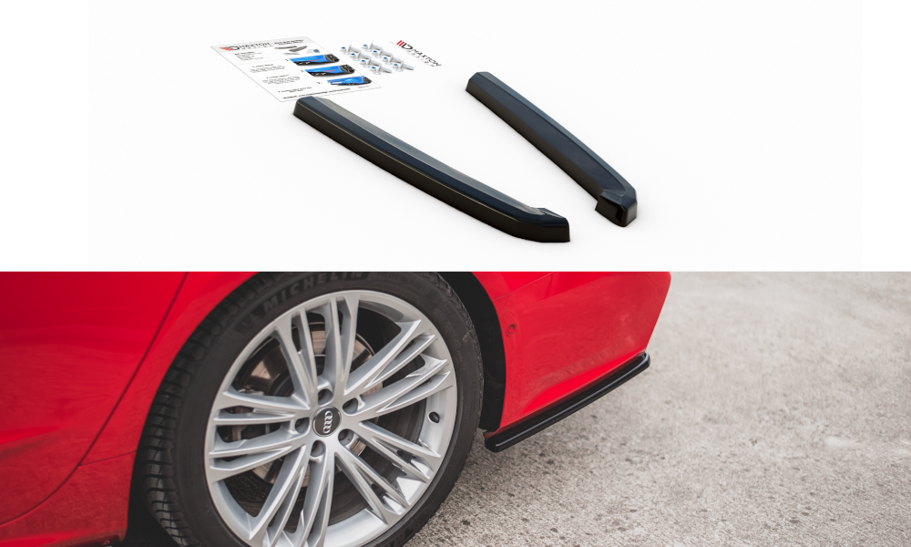 MAXTON DESIGN REAR SIDE SPLITTERS AUDI S7 C8 S-LINE (set for Maxton valance)