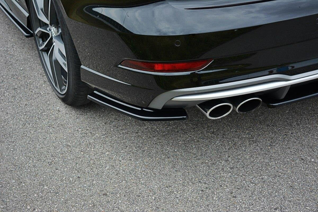 MAXTON DESIGN REAR SIDE SPLITTERS AUDI S3 / A3 S-LINE 8V FL SEDAN